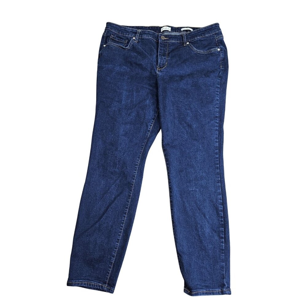 Wonderly‎ Jeans Womens 18 Blue Mid Rise Skinny Stretch Medium Wash Denim Pants